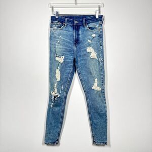 Lucky Brand Women’s Size 28 Bridgette Skinny Blue Distressed Denim Jeans